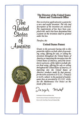 미국 특허증 